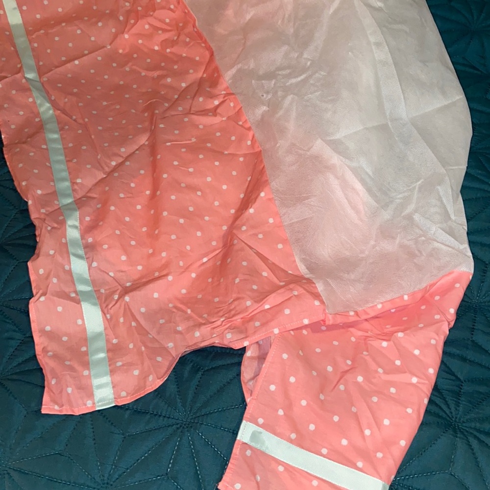 Polkadot coral and mint green crib skirt